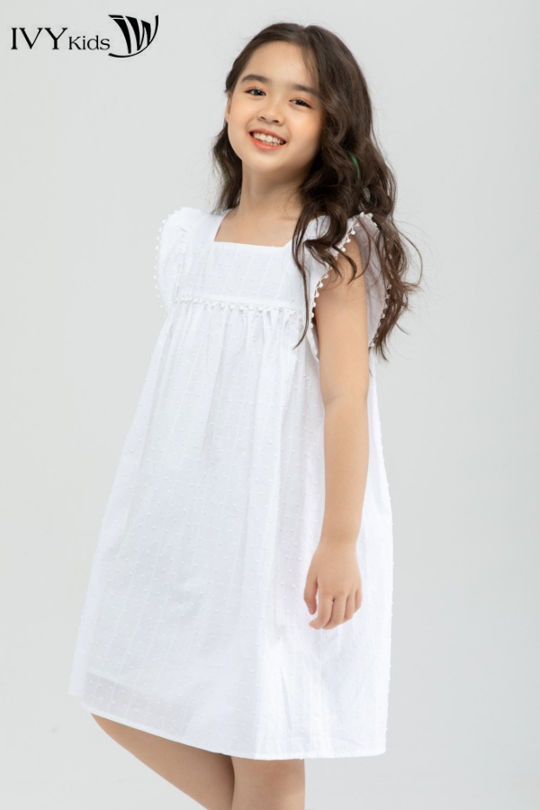 Đầm bé gái tay kiểu IVY moda MS 48G1306