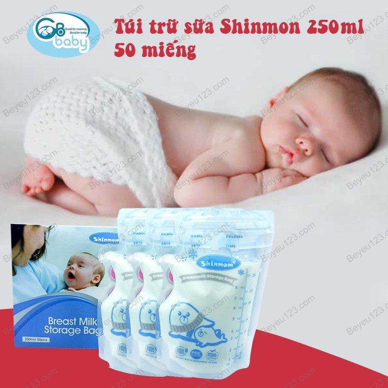 Free ship toàn quốc 10 túi - hộp 50 túi trữ sữa mẹ 250ml shinmom s50v công - ảnh sản phẩm 9