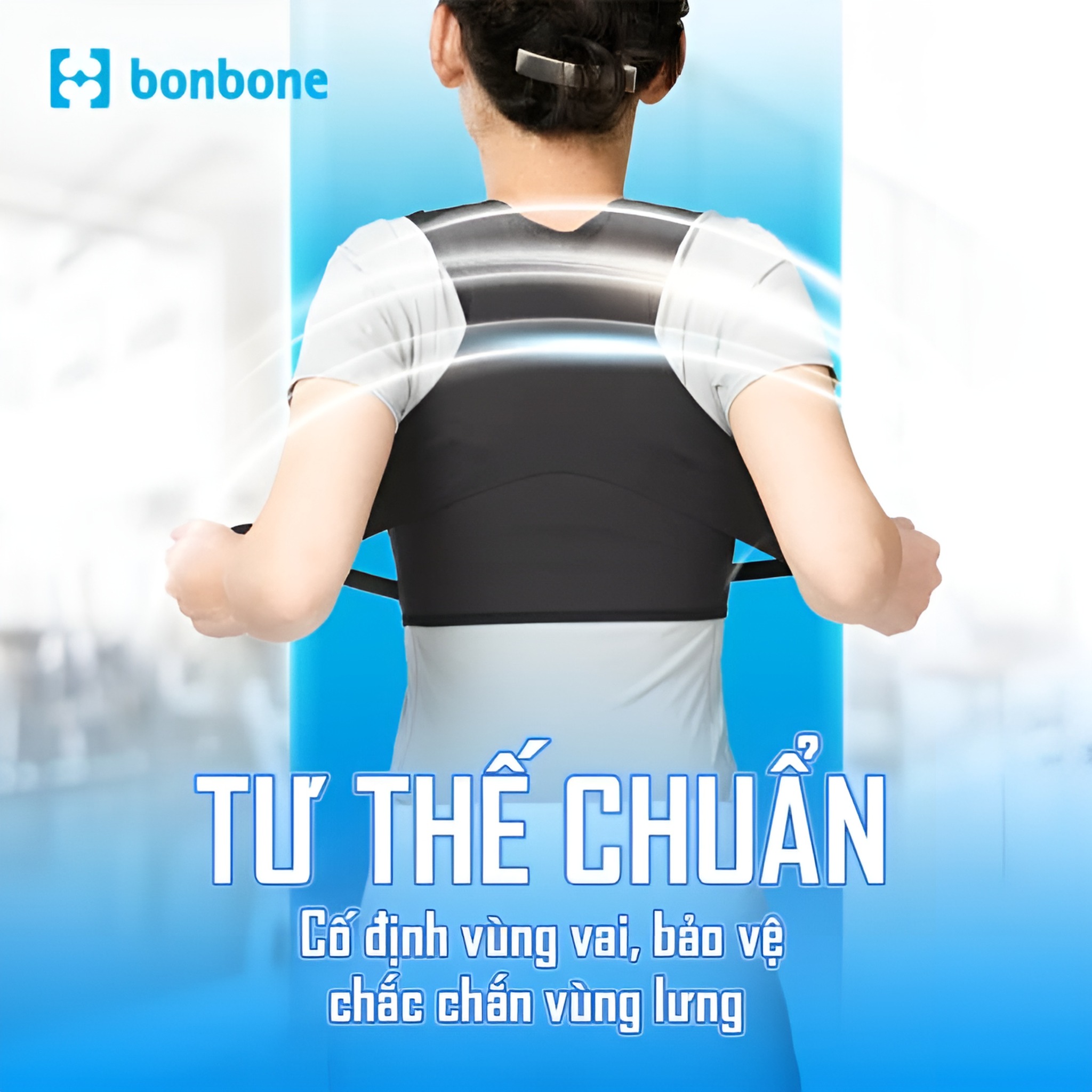 Đai chống gù lưng Bonbone Pita Sapo Posture nắn lưng thẳng - 1 Size