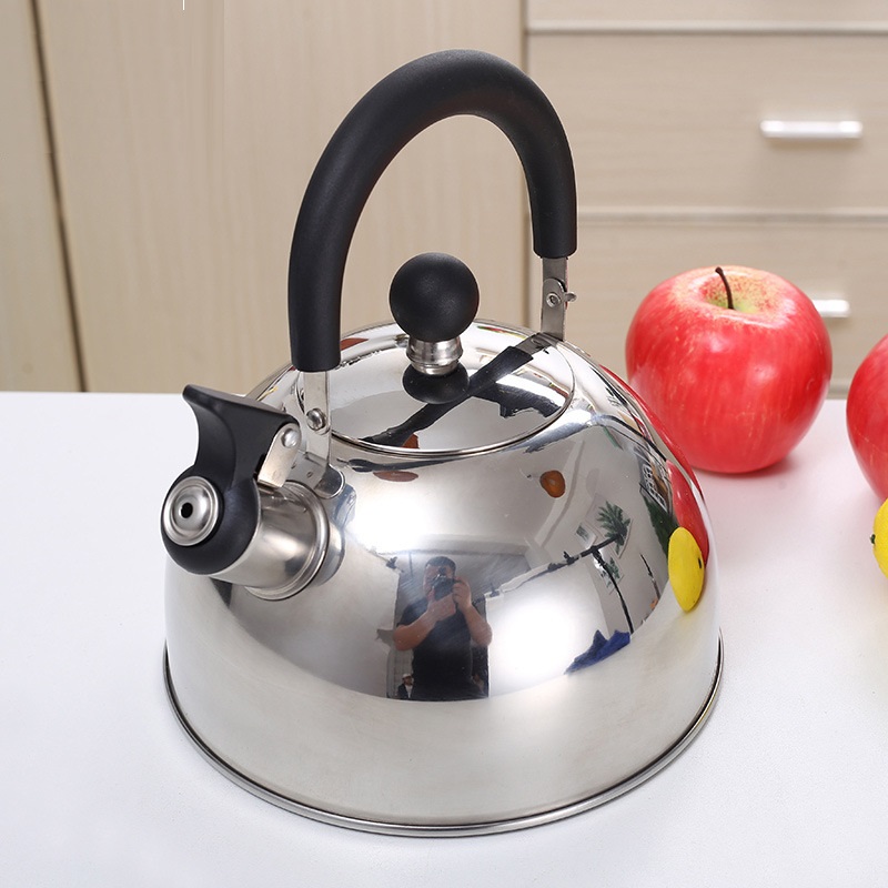 Ấm Đun Inox Dung Tich 3 Lít, Có Tay Cầm Cách Nhiệt, Vòi Chống Trào, Tiết Kiệm Nhiên Liệu