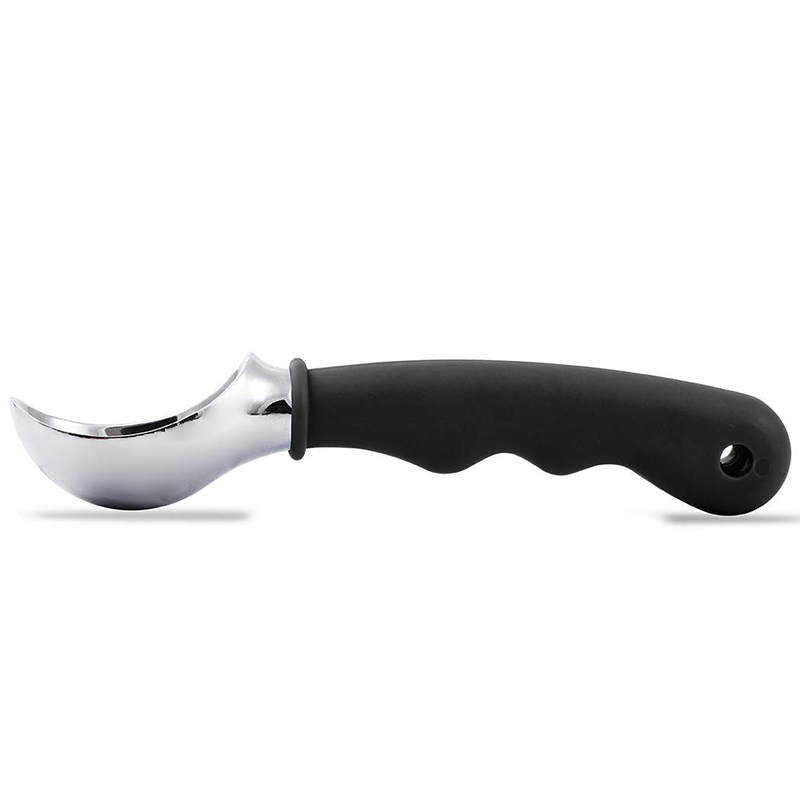 Premium Ice Cream Scoop, Dishwasher Safe with Comfortable Handle, Heavy Duty Durable Design, Professional Kitchen Tool for Stuffing, Cookie Dough, Sorbet Black