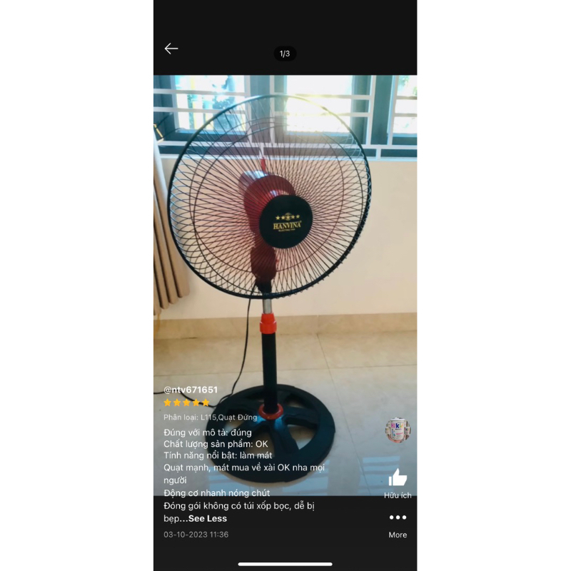 [GRAP-Freeship 50k] QUẠT LỠ CÔNG NGHIỆP B4 HANVINA