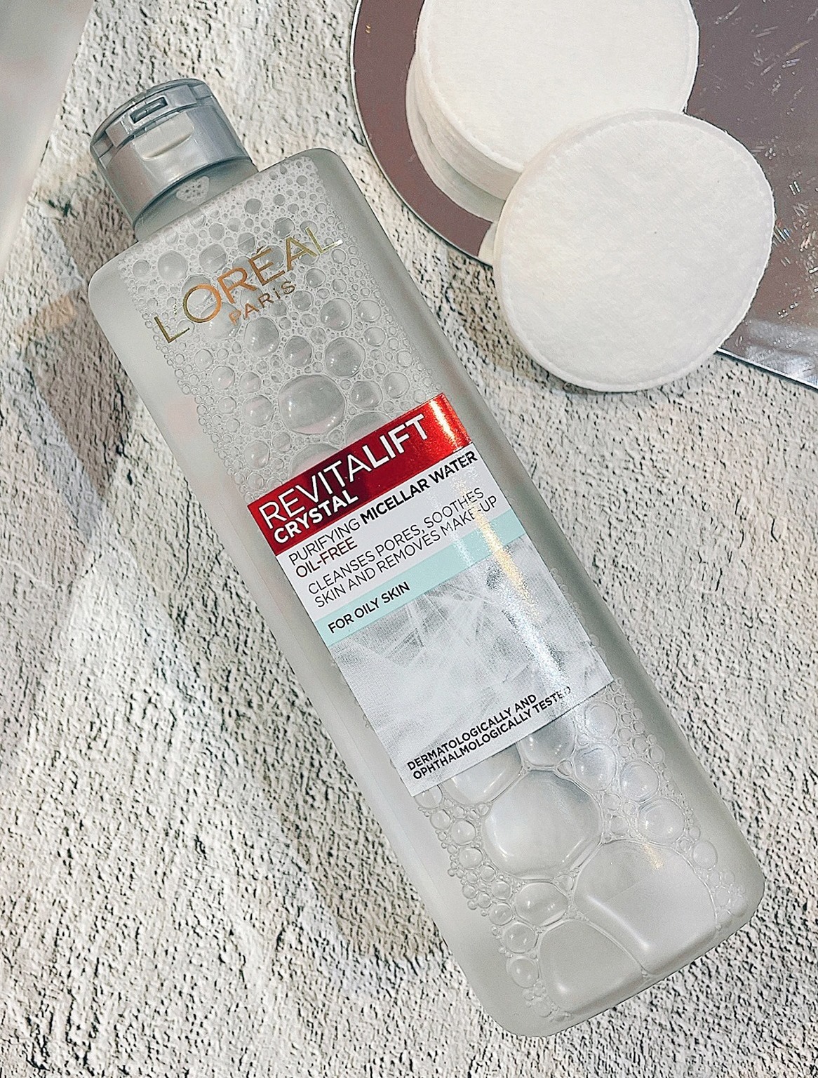Nước Làm Sạch & Tẩy Trang L'Oréal Paris Dành Cho Da Dầu Revitalift Crystal Purifying Micellar Water (400ml)