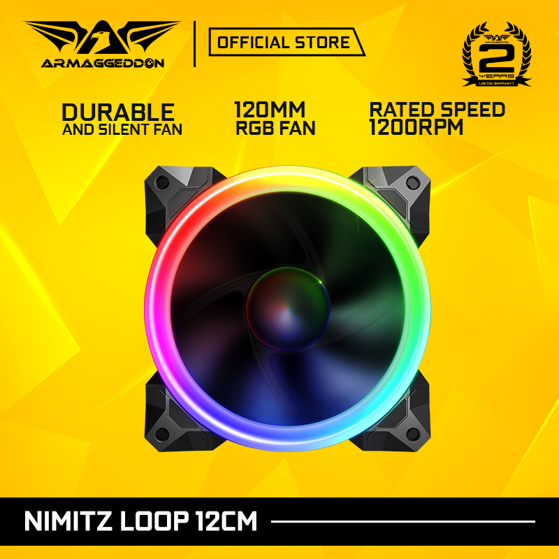 Armaggeddon Nimitz Loop Rgb Pc Fan 16 8 Million Colours Hydraulic Bearing 120mm 15x Rgb Led 1200rpm 6 Pin Connector 1 Year Warranty Lazada Singapore