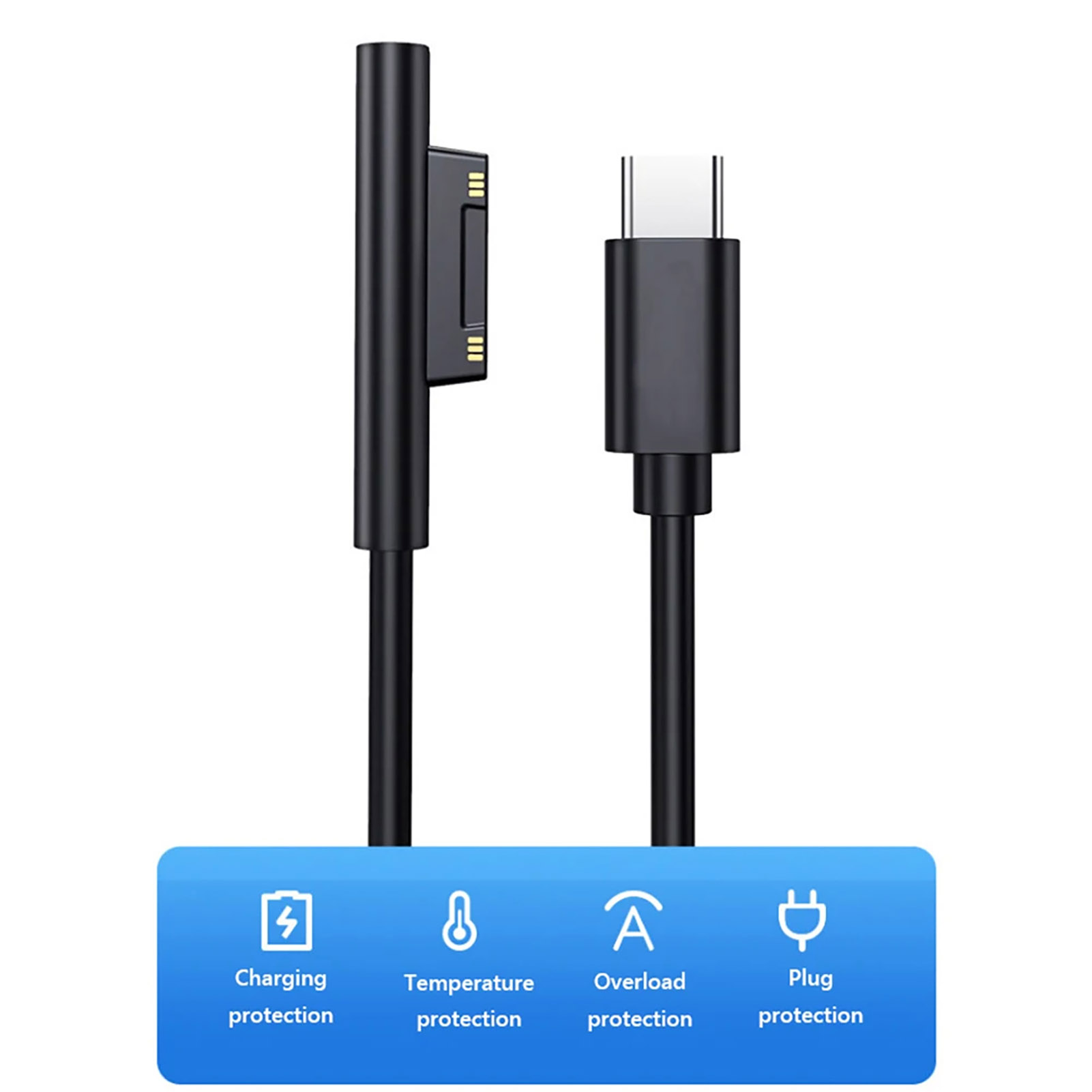 Lm USB-C sạc bề mặt cáp sạc 15V/3A Loại-C cáp cho Bộ chuyển đổi cho Surface Pro 7 3 4 5 6 nhanh chóng sạc cáp Bộ sạc máy tính bảng cho Surface Book cung cấp điện tương thích với bề mặt đi chất lượng cao