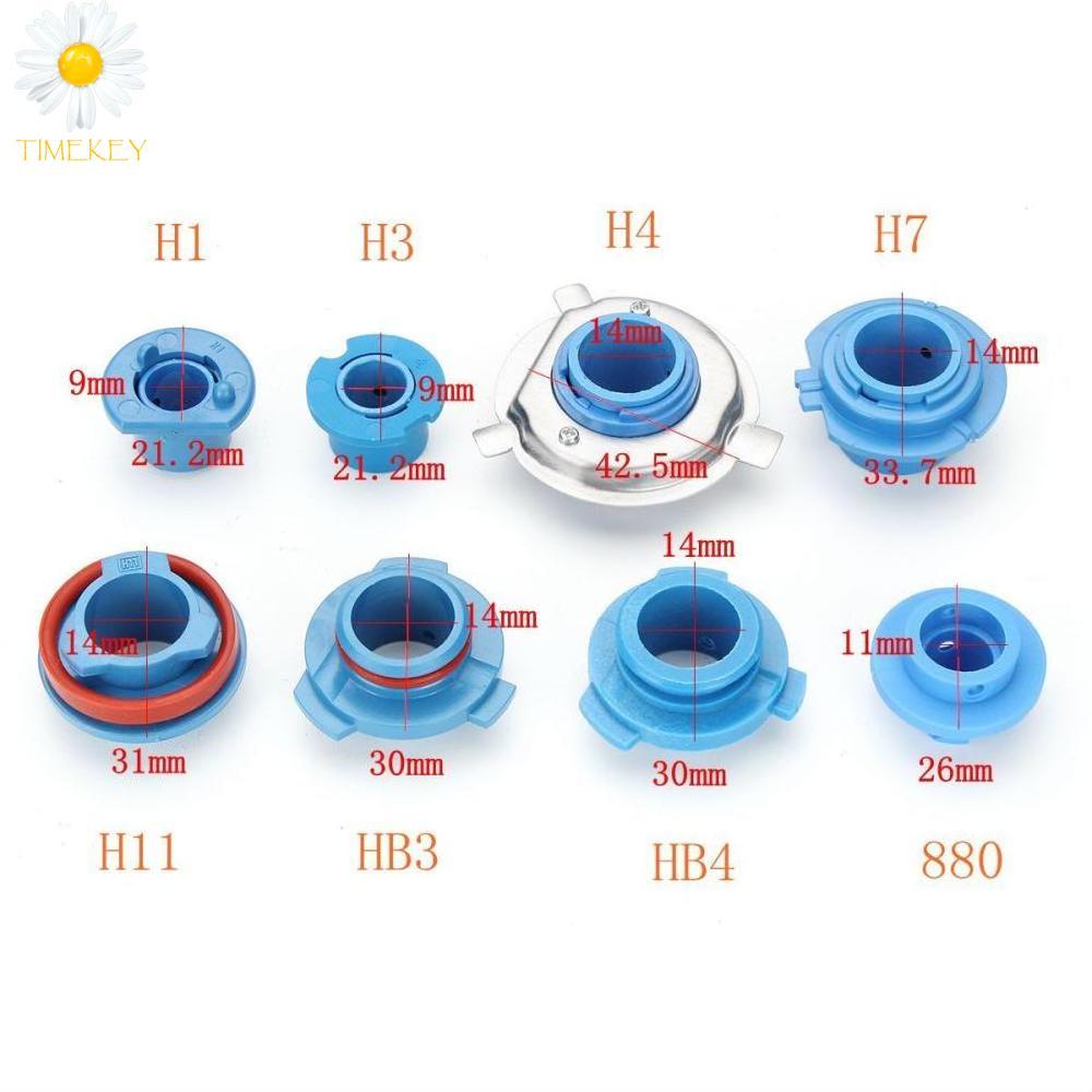 Timekey 2Pcs LED Headlight Bulb Base Adapter Socket Retainer H1/H3/H4/H7/H11/HB3