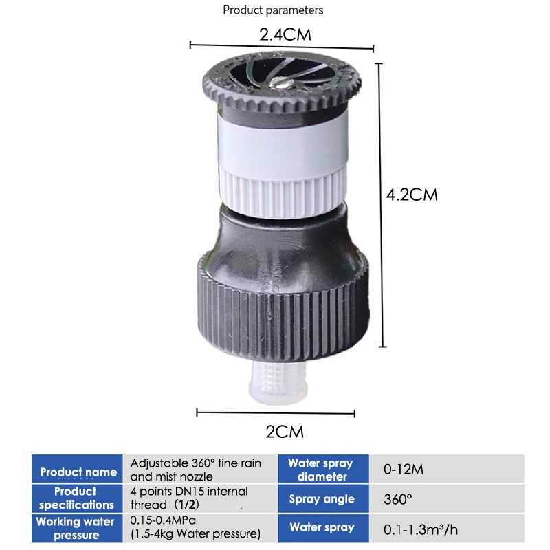 [FU💖] Adjustable 360° Sprinkler For Garden Lawn Irrigation Nozzle Automatic Watering