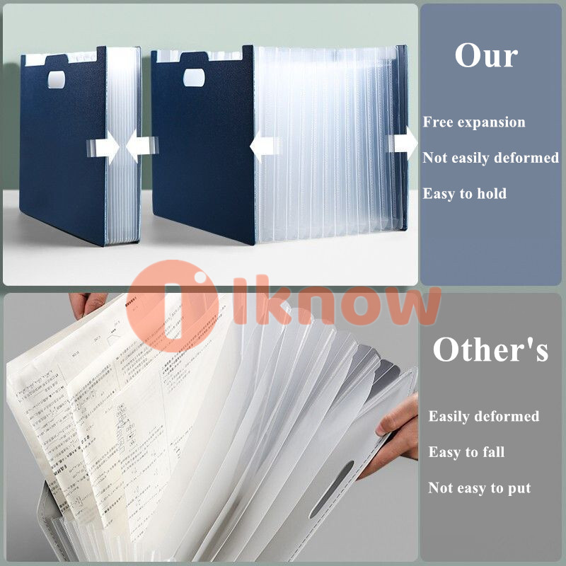 Expanding File Folder, 13 Pocket Accordion File Folder Document Organizer, Desktop Accordion Folders Letter A4 Paper Document Storage Organizer