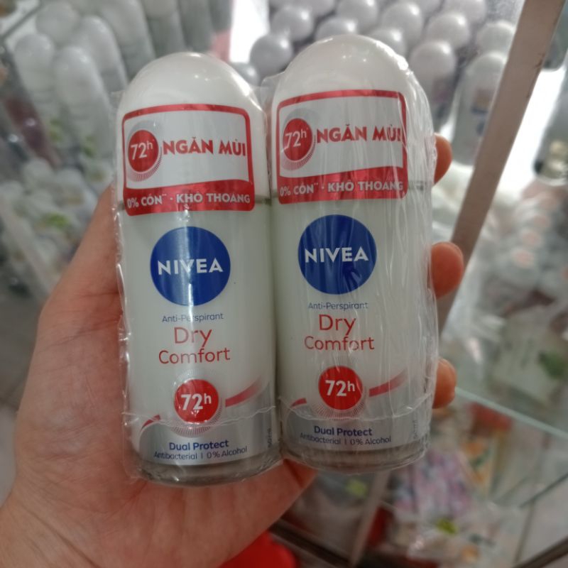 Lăn khử mùi Ngọc trai nữ, lăn ngăn mùi Nivea 50ml