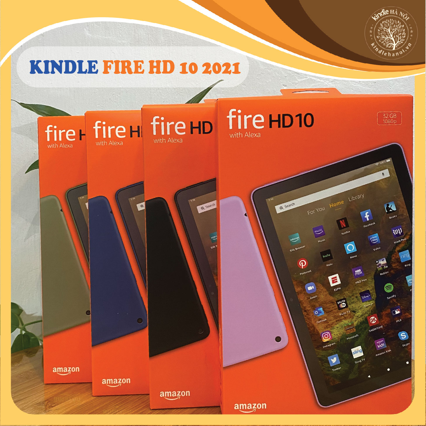 Máy tính bảng Kindle Fire HD10 11th 2021, màn hình 10 inch FullHD