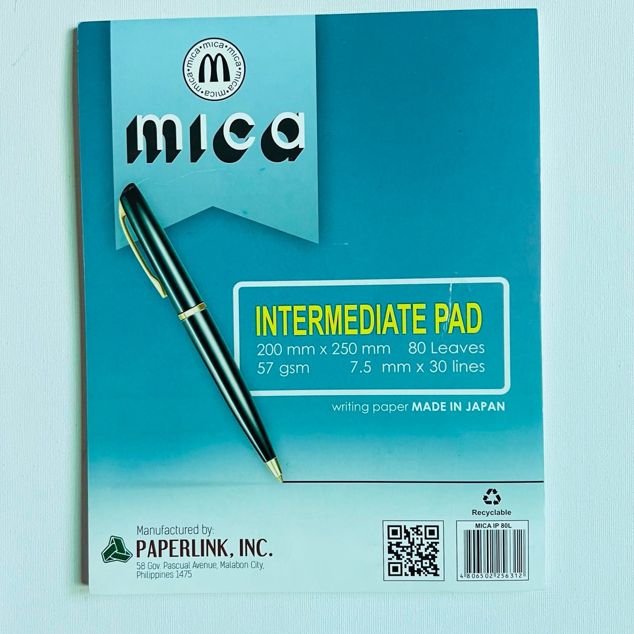 Pad Paper (Mica) Quiz Pad 1/4 size 100 mm x 125 mm 80 leaves 60 gsm -  Supplies 24/7 Delivery