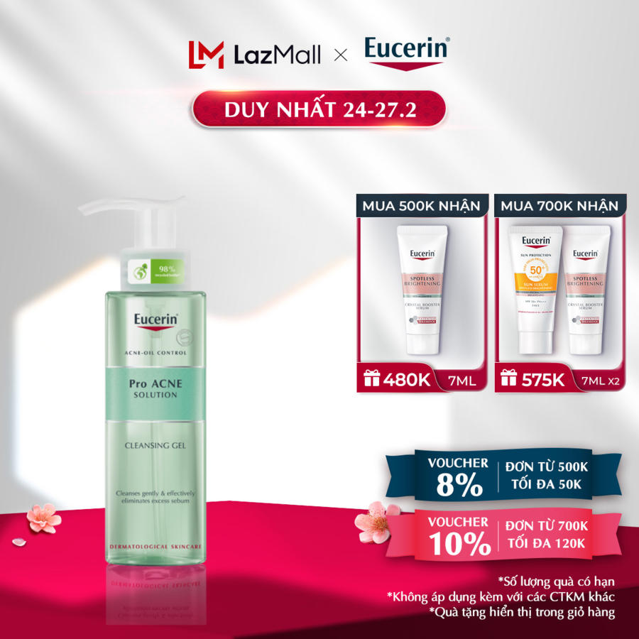 Gel rửa mặt Eucerin® DermoPure Clinical Purifying Cleanser 200ml