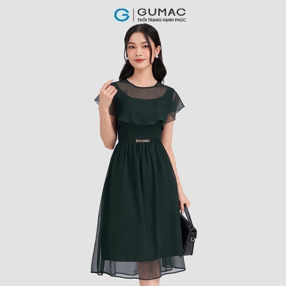 [25 - 29.9 |Voucher 10-12%] Đầm nữ kiểu bèo vai GUMAC DD03034