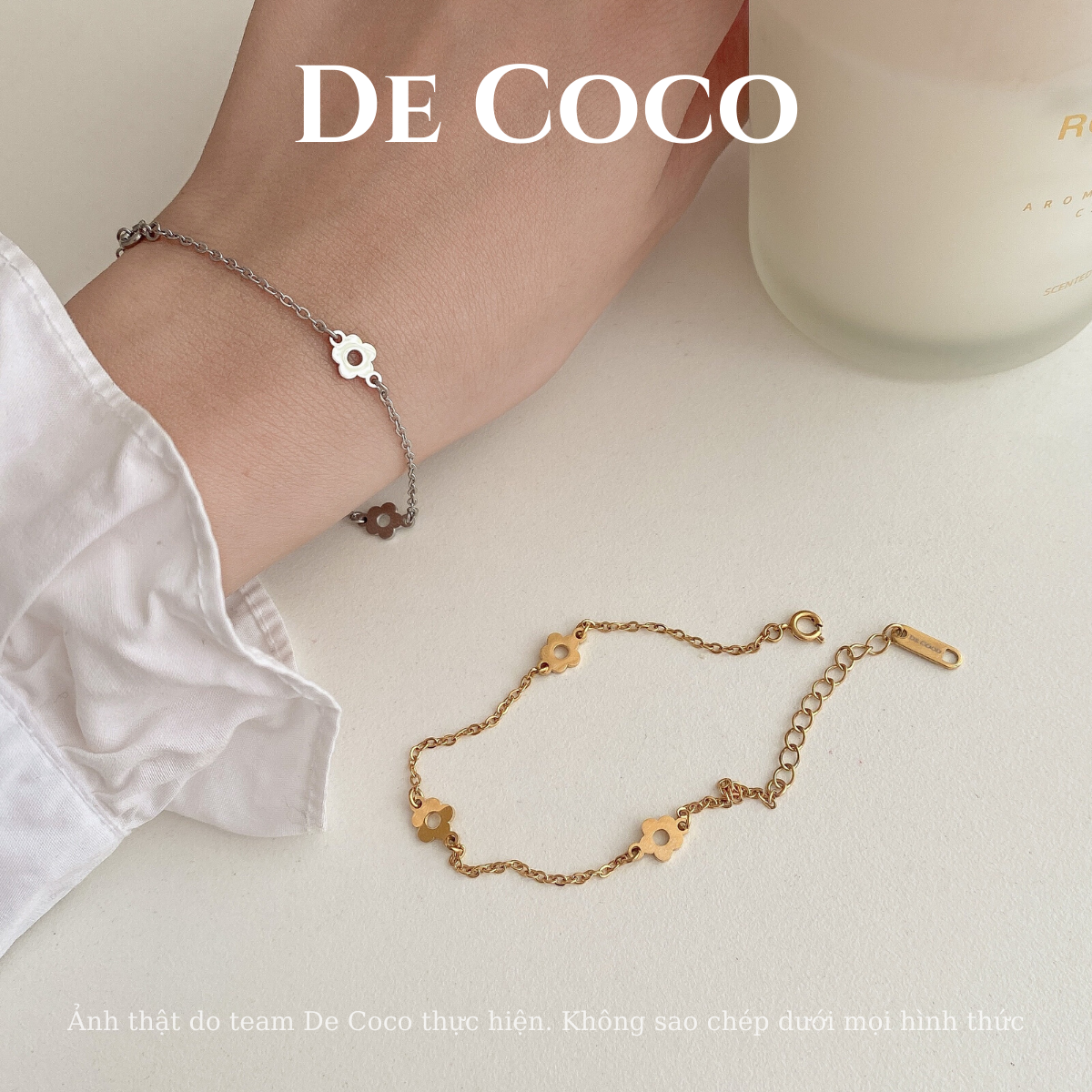 [KHÔNG ĐEN GỈ] Vòng tay hình hoa Petite Fleur De Coco