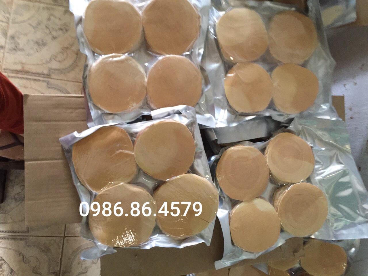 Rễ mật nhân cắt lát khô hút chân không