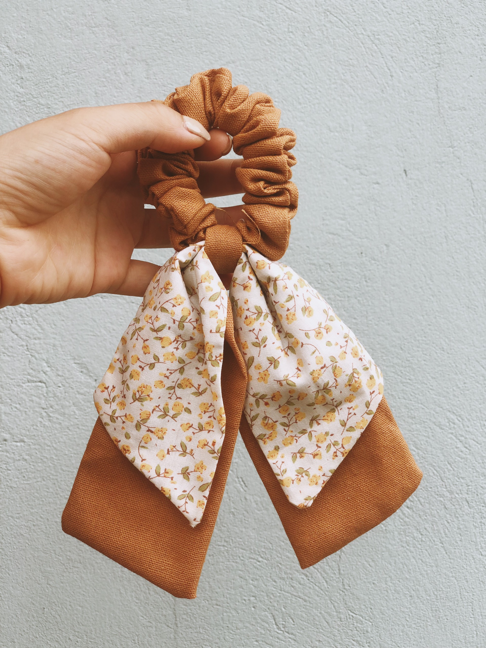 Nơ cột tóc handmade - Buộc tóc vải linen