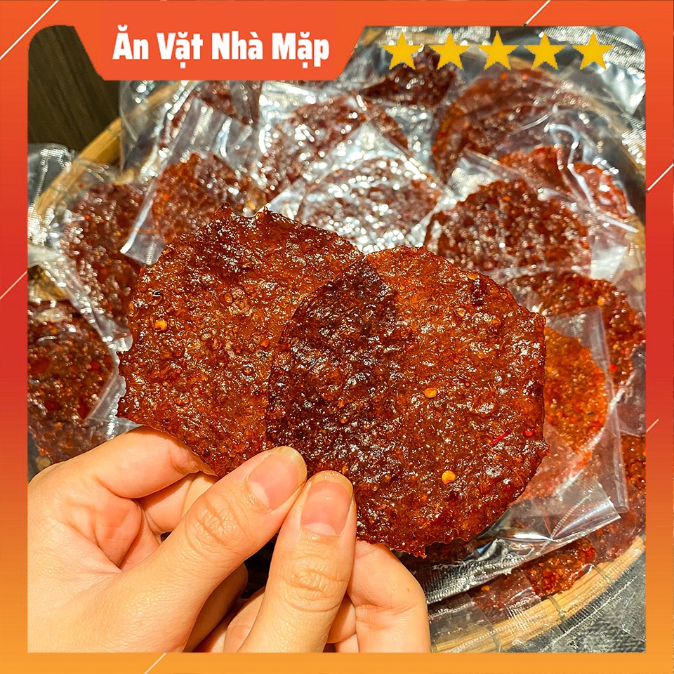6g x 10 gói khô cá bò nướng sate cay thanh phát miếng tròn