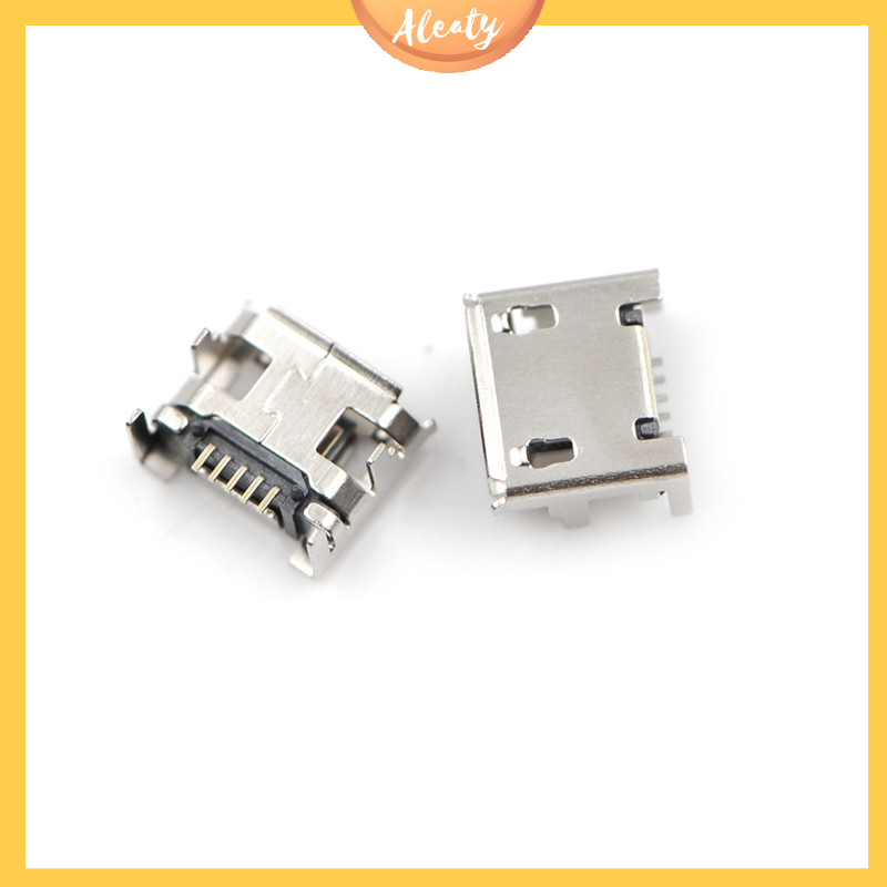 Aleaty💝 20 chiếc Cổng kết nối giắc cắm Dip 5 chấu đầu cái Micro USB Type B