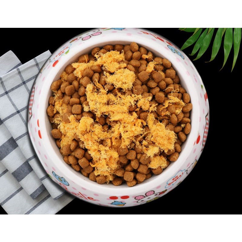 Chà bông gà cho chó mèo Captain 500g (dùng để trộn cơm và hạt)