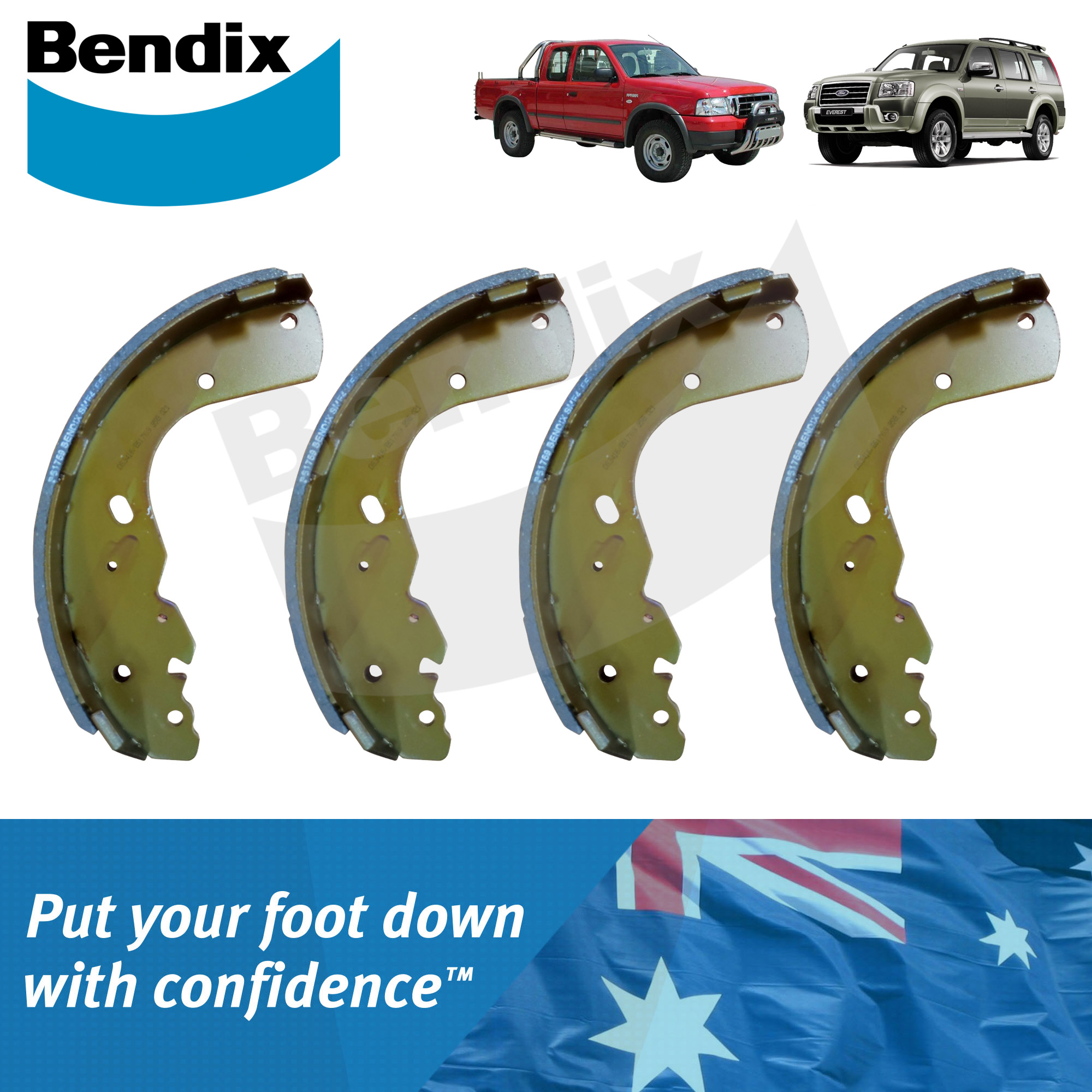 Bendix Brake Shoe DS3394/BS1769 Set for Ford Ranger 4x4 19992006 and