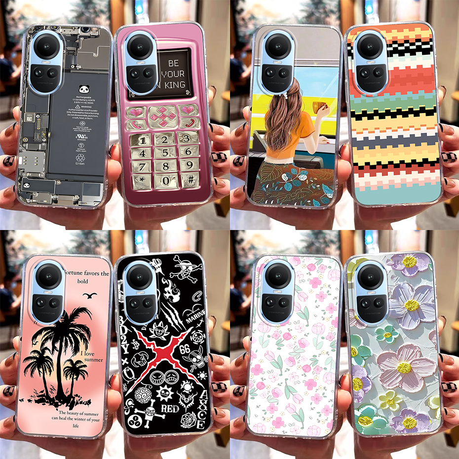 Phone case for oppo reno 10 10pro reno10 pro+ 10 pro 5g case new design 2023 pattern soft silicone protective casing back cover