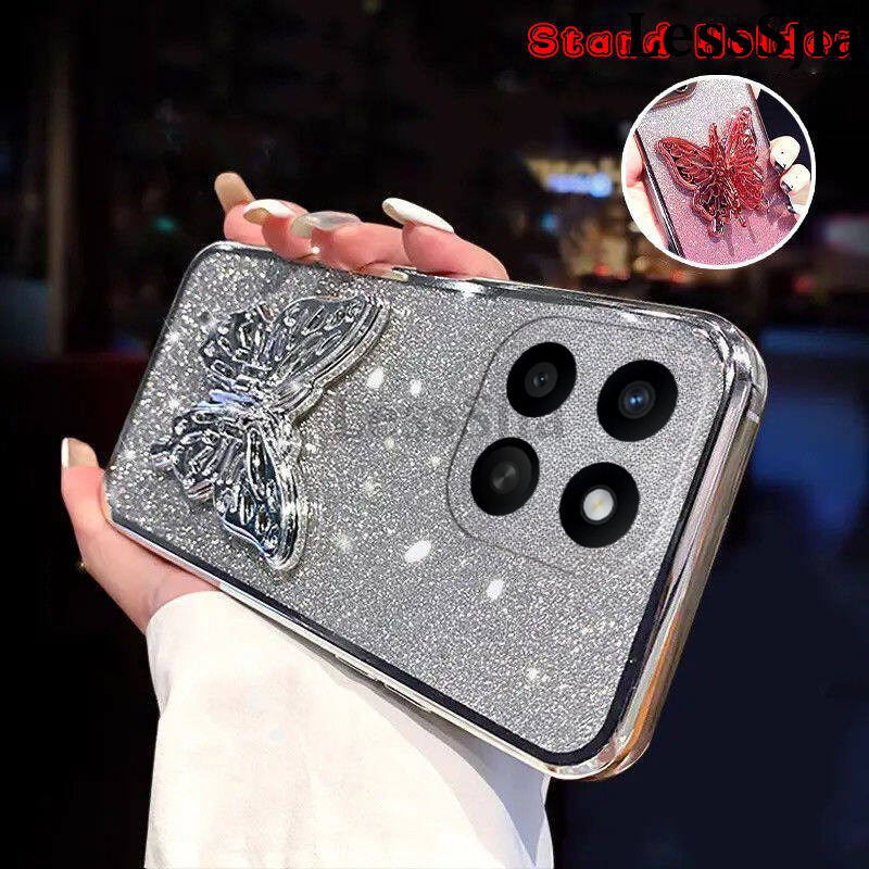 Phone%20cover%20Honor%20X8C%20Back%20case%20with%20Cute%20Butterfly%20Stand%20Luxury%20Slim%20Gradient%20Clear%20Plating%20Glitter%20Girls%20For%20Honor%20X8C%204G%20Phone%20cases%20-%20Image%203