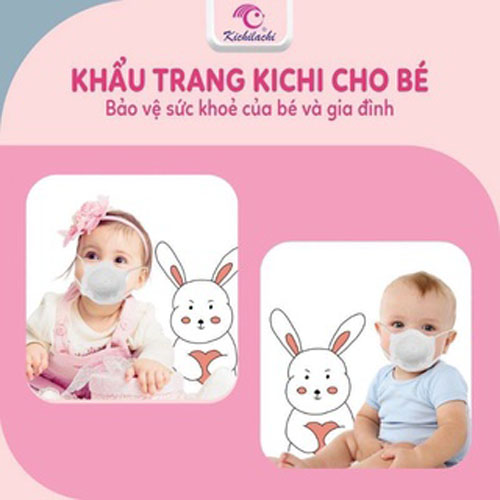 Combo 3 khẩu trang gấu cho bé thương hiệu Kichi