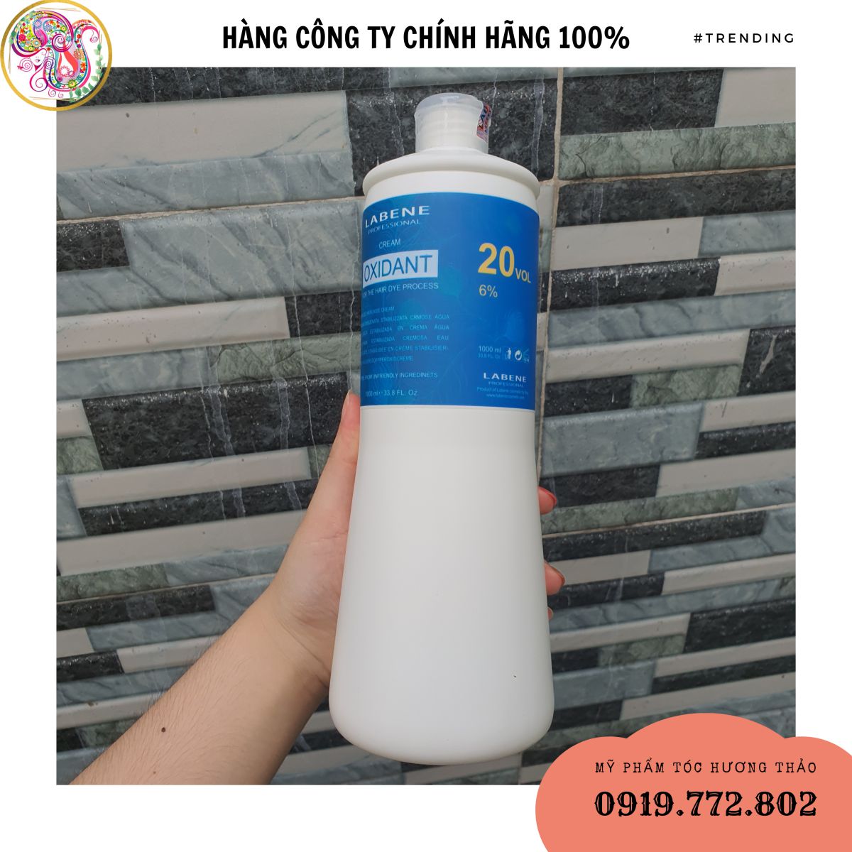 Kem oxy dung môi trợ nhuộm labene professional hair developer 1000ml