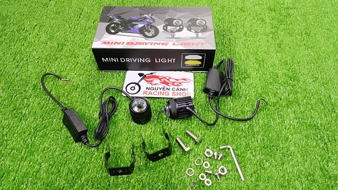 Cặp Đèn MINI DRIVING LIGHT đèn led phược trợ sáng xe máy