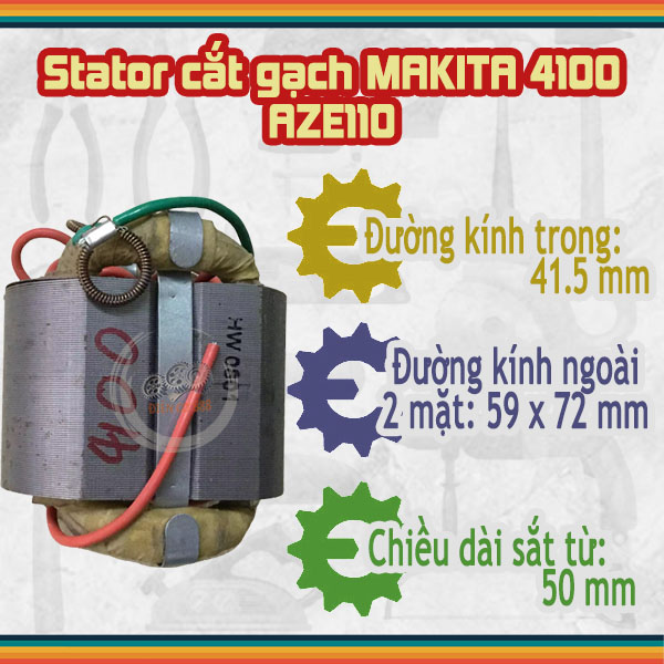 Stator cắt gạch makita 4100nh, mt410, m4100b, dca aze110 220v