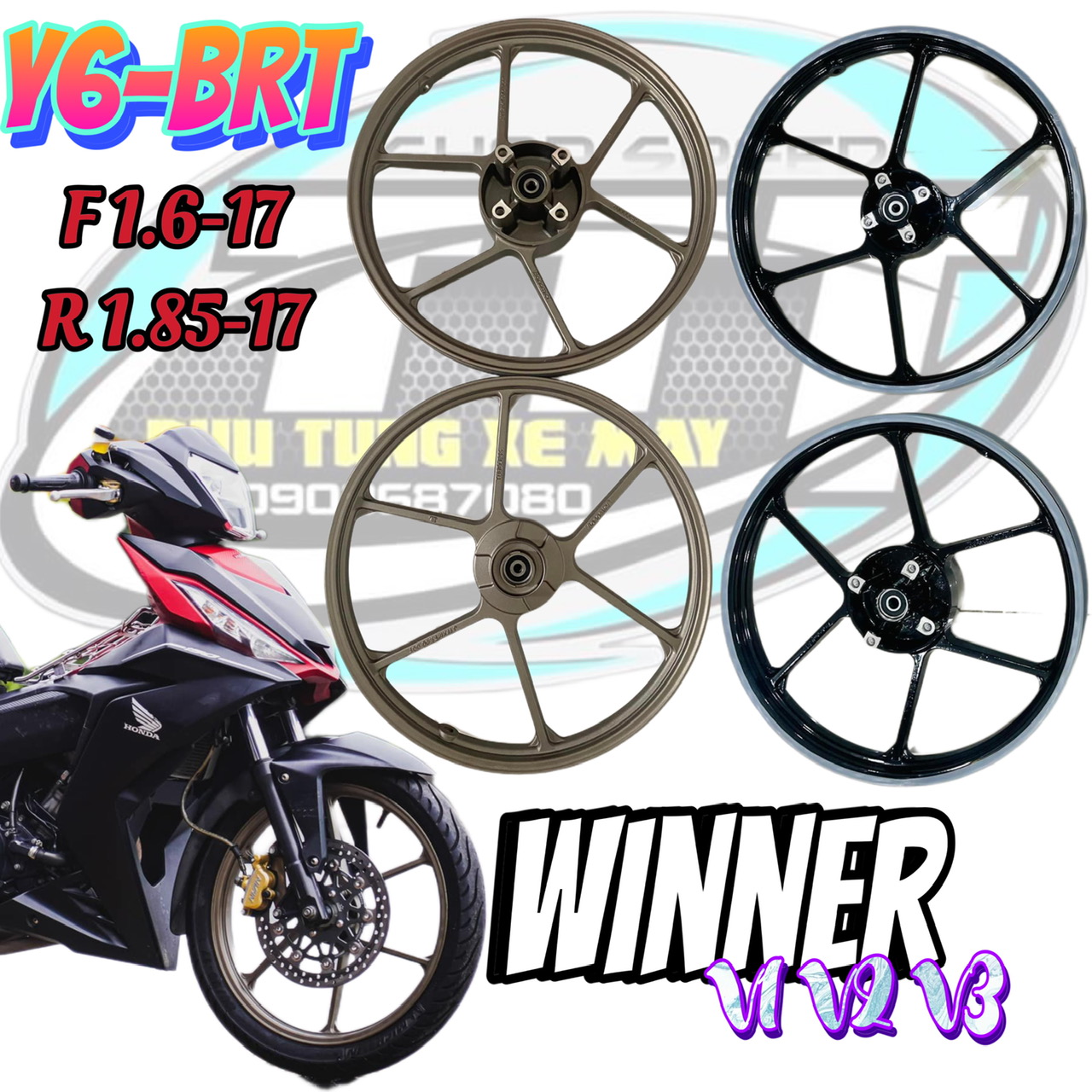 MÂM ĐÚC ENKEI ( MẨU BRT )  XE WINNER / WINNER X