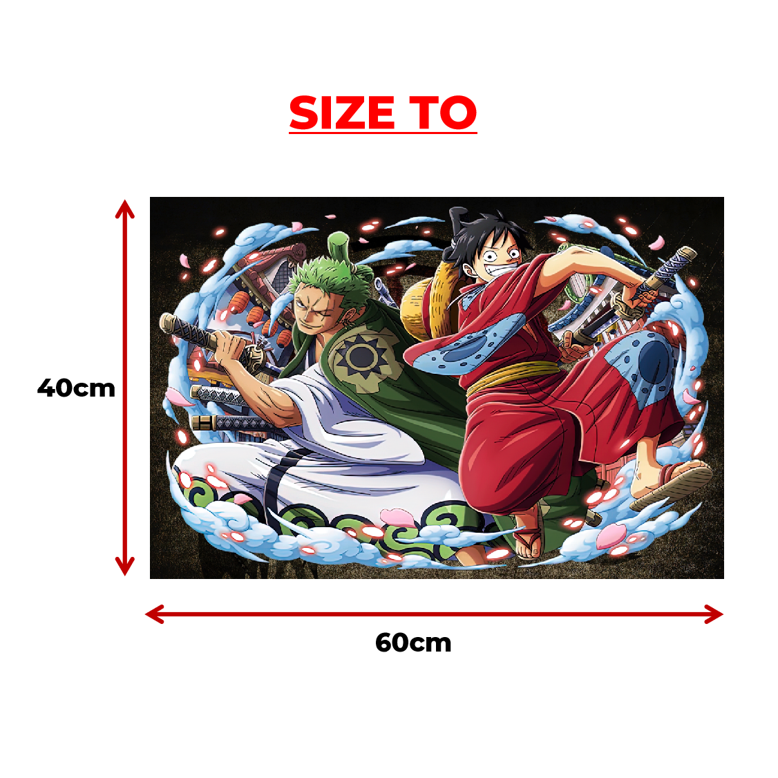 Tranh dán tường one piece E10
