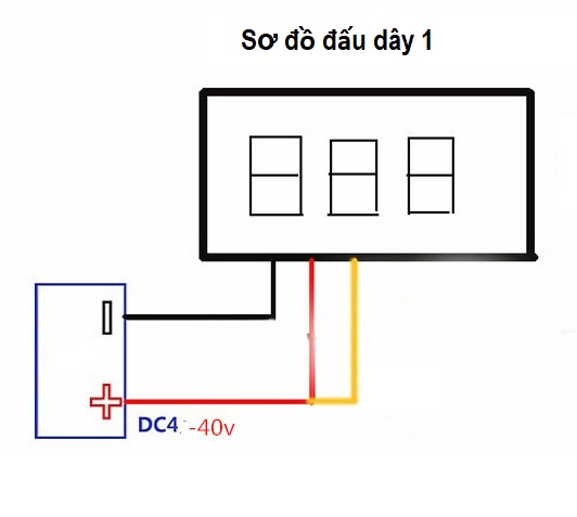 Vol kế DC mini 0,8inch 0-100V 3 dây