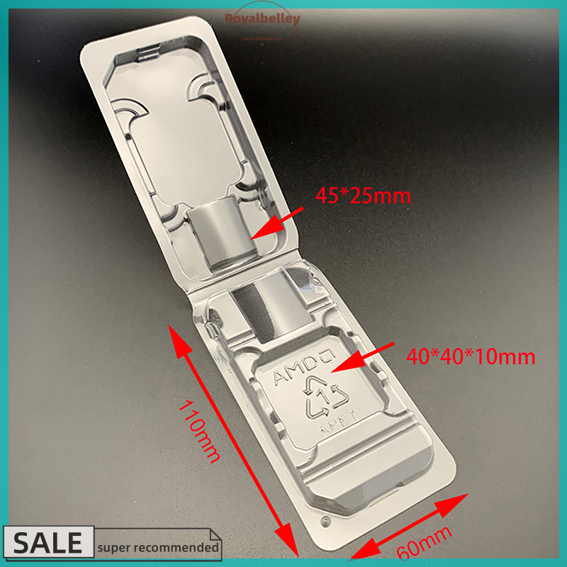 10pcs cpu clamshell tray box amd case holder protection for amd am2 am3 fm1 fm2