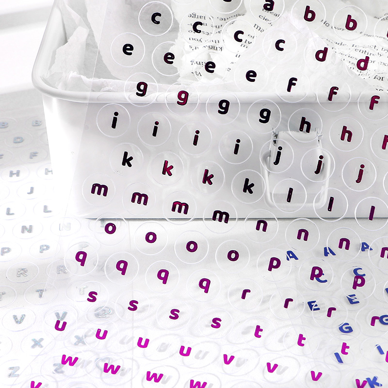 Set sticker chữ cái trang trí sổ