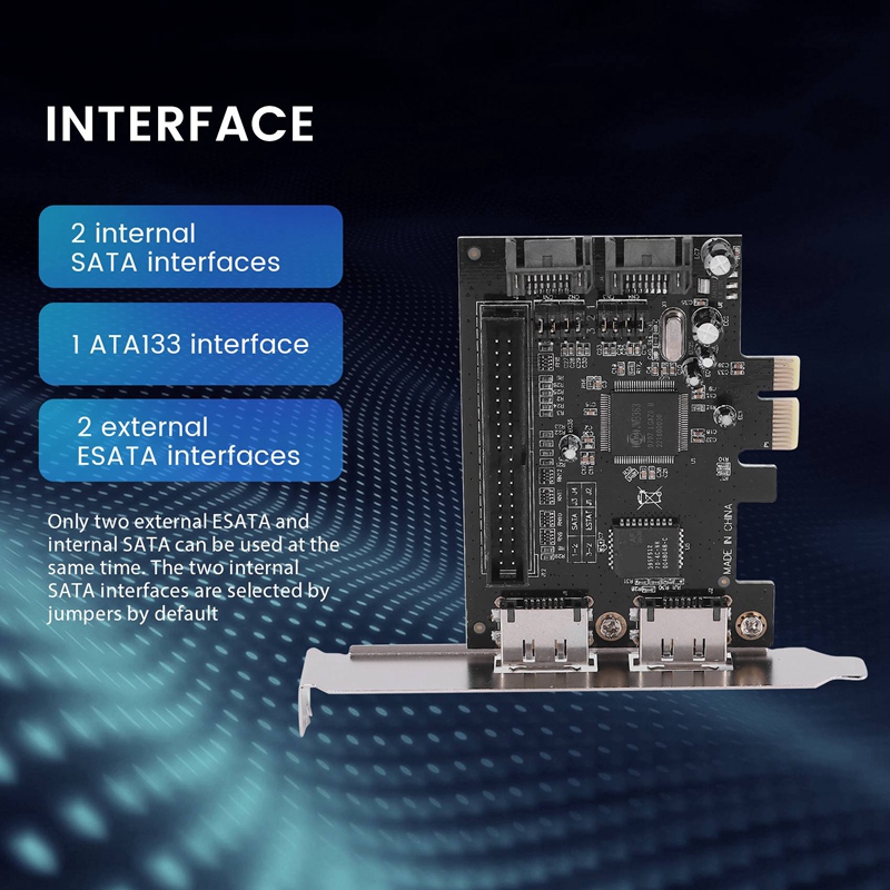 【SHX】-PCI to SATA Controller PCI to Ide PCI-E to 2Sata IDE Jmb363 Disk Array Card Express Expansion Card Adapter