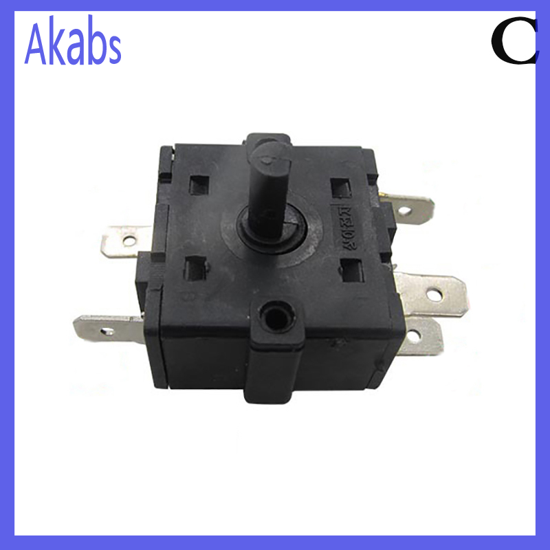 Akabs 3 5 pin 2 4 position rotary switch selector ac 250v 16a electric room heater