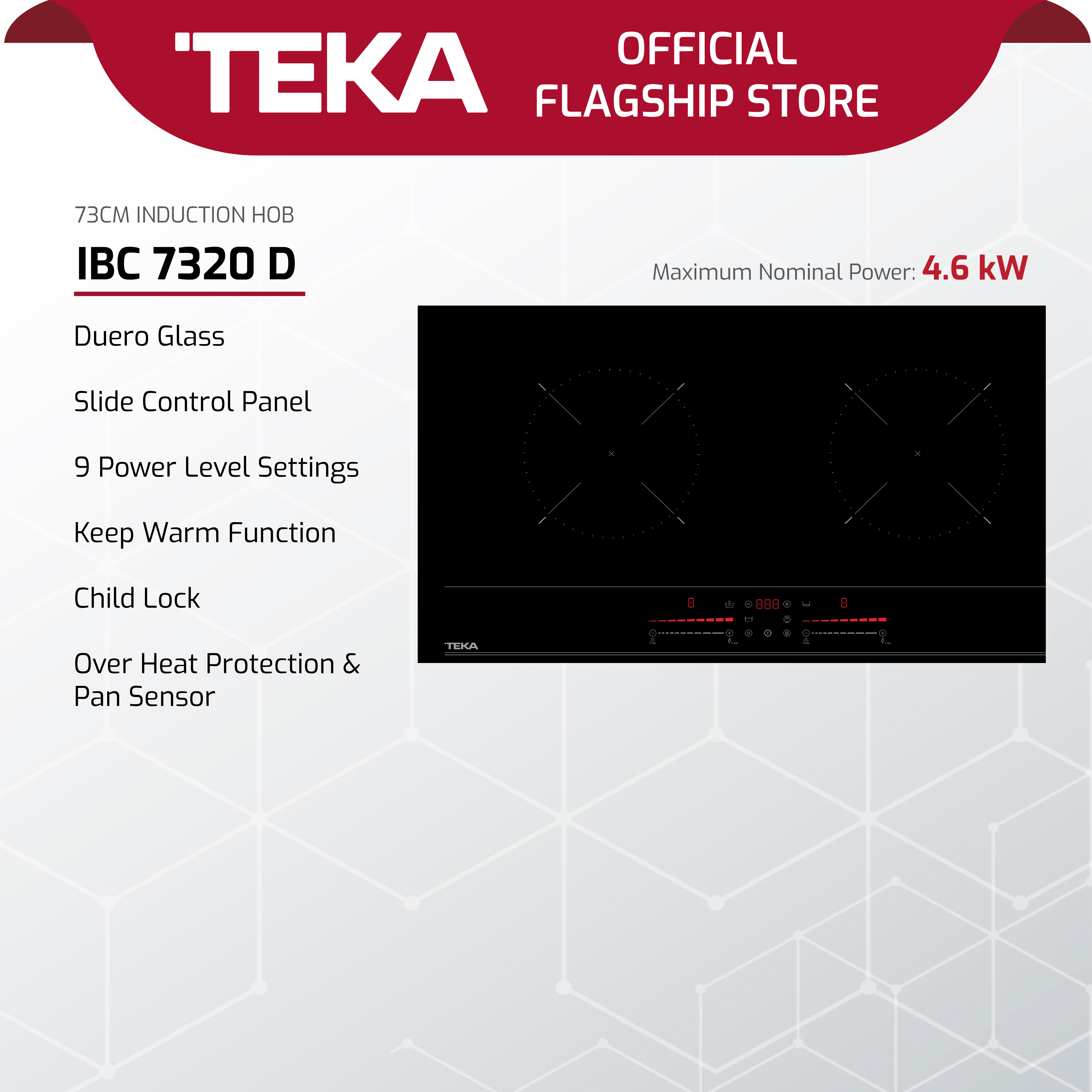 IBC 7320 D INDUCTION HOB 4.6KW Lazada