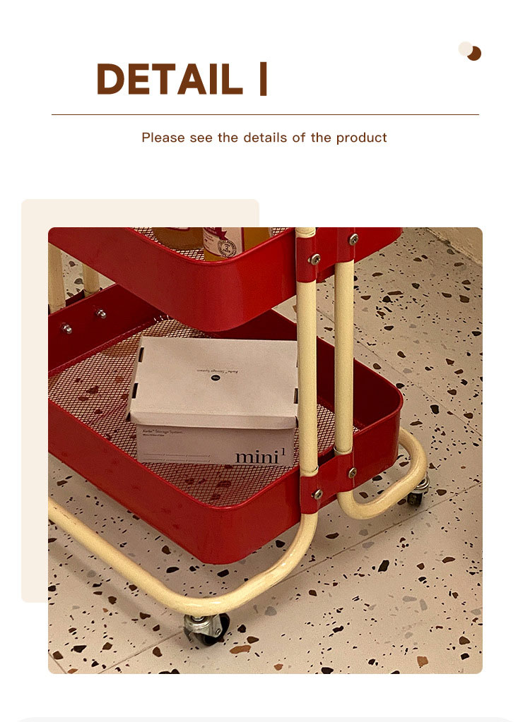 Small trolley, multifunctional toys, snacks, storage rack, floor trolley, storage shelf, bathroom multi-layer finishing shelf