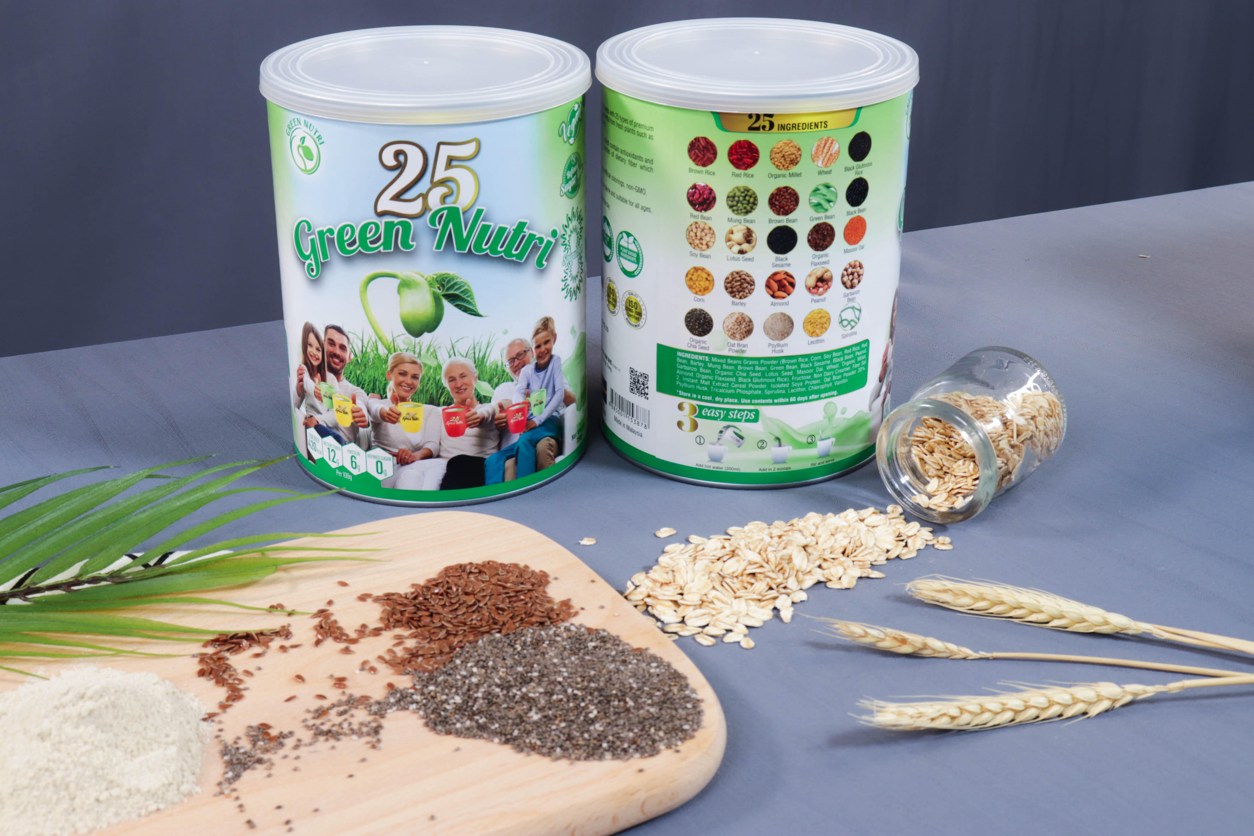 Combo 1 Thùng (6 lon 750g) Sữa Hạt Ngũ Cốc 25 Green Nutri