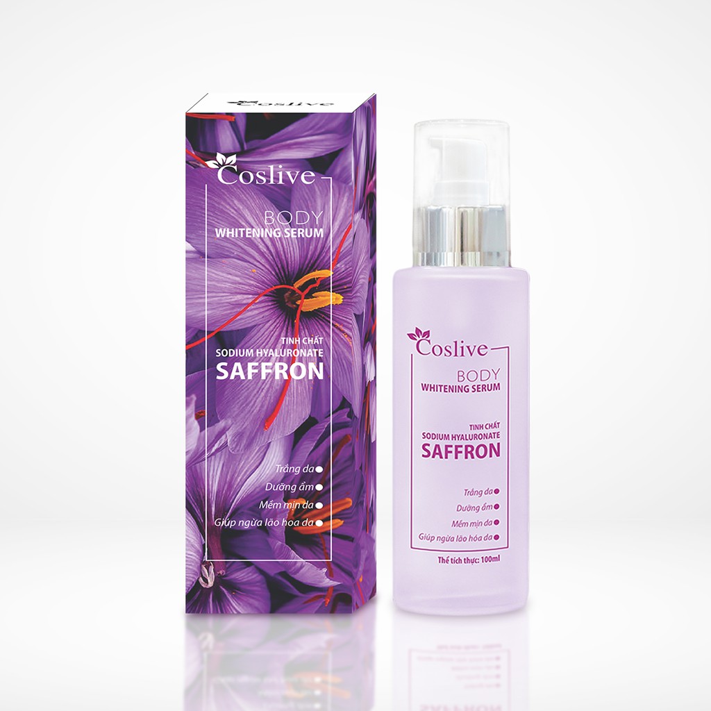Serum body dưỡng trắng da toàn thân coslive 100ml