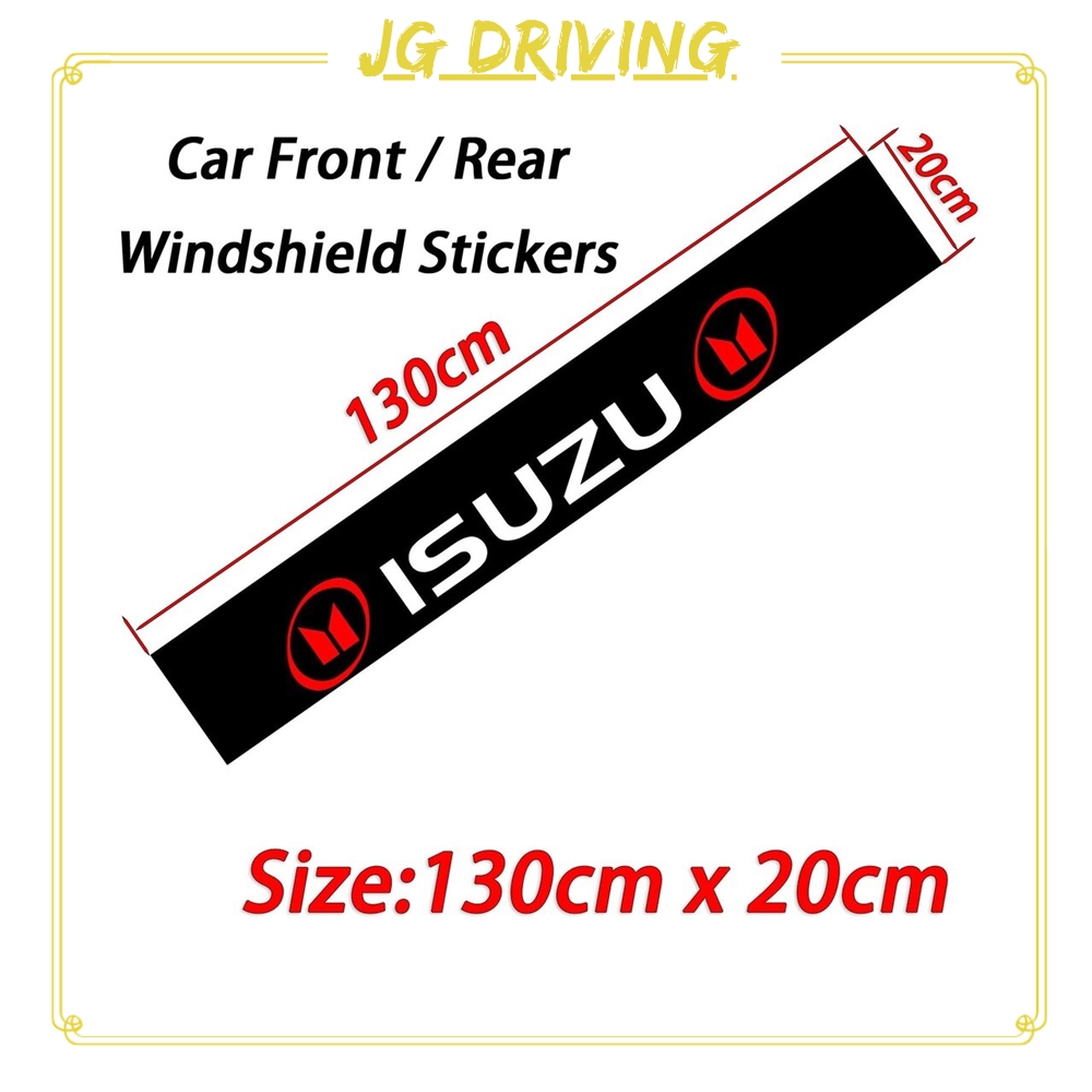 JD Car Windscreen Windshield Sticker BLACK Decorative For ISUZU D-Max MU-X Dmax MuX Accessories
