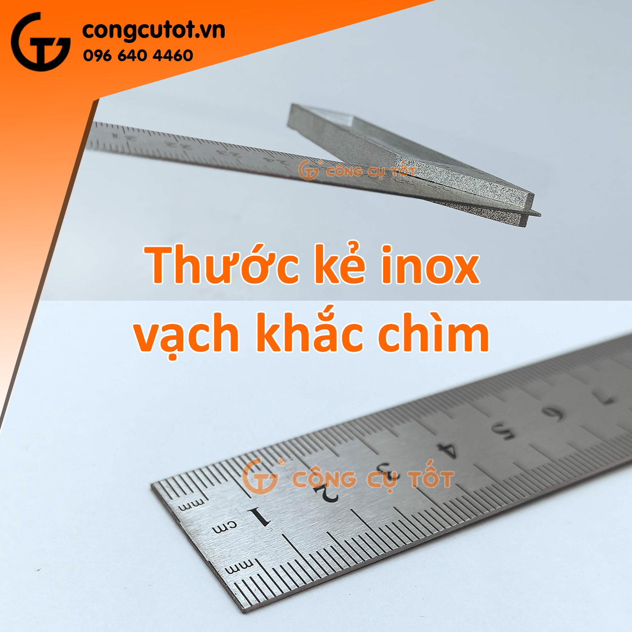 Thước đo góc vuông 2 mặt hệ mét
