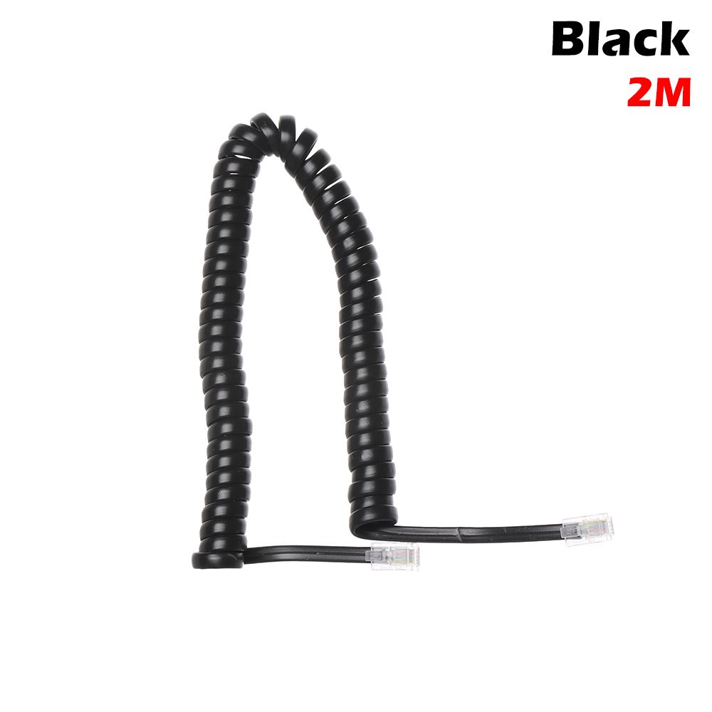 FFDWAA White Coiled Copper Cable Handset Line Phone Curve Connector Wire Telephone Cord