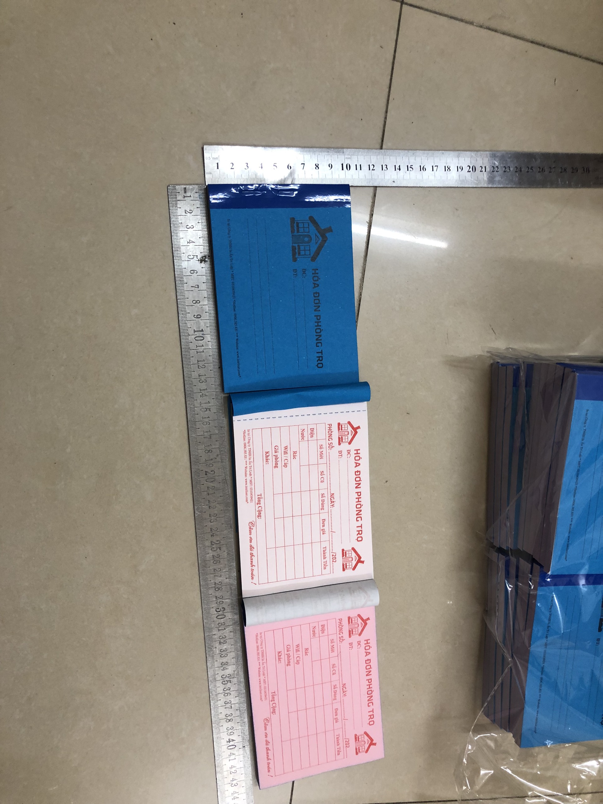 Hóa Đơn Phòng Trọ 2 liên khổ A6