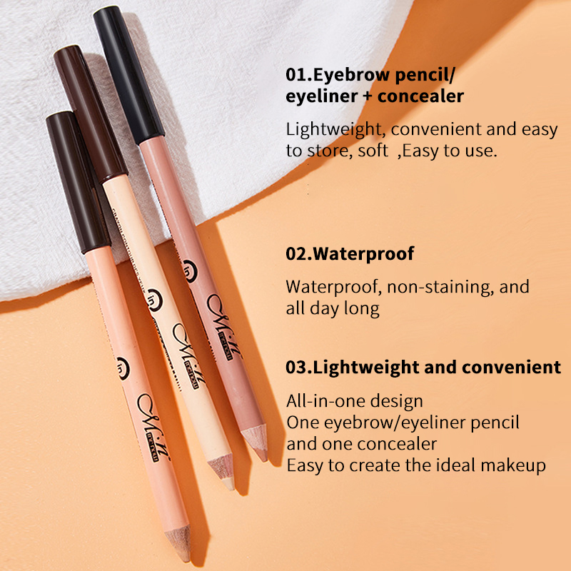 【BeautyMalls】1pc Eyeliner Waterproof Double Head Design Waterproof Long Lasting
