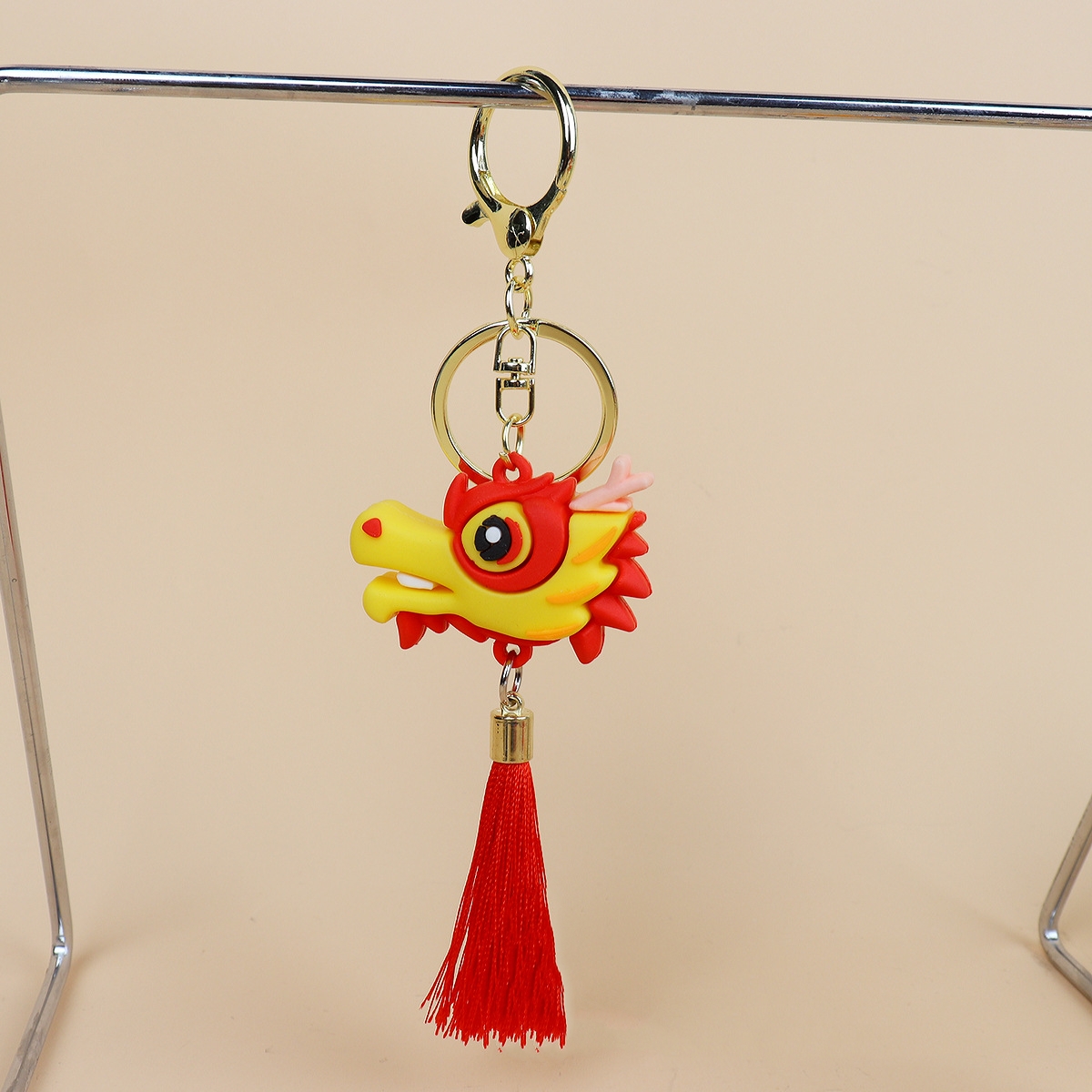 3D Silicone Keychain Dragon Keychain Chinese Dragon Keychain Lucky Dragon Keychain Dragon Head Keychain 3D Silicone Keychain Cartoon Keychain Year Of The Dragon Keychain Birthday Gift Keychain New Year Gift Keychain Dragon Tassel Keychain