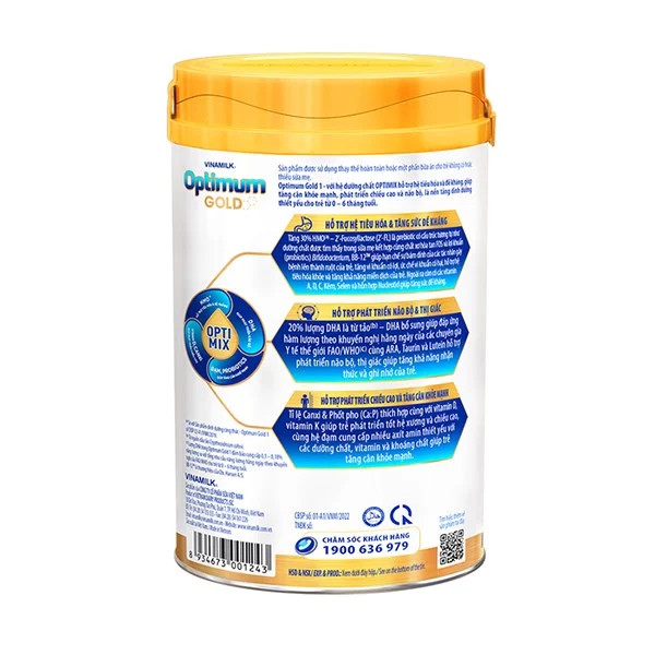 Sữa Bột Optimum Gold 1 - lon 800g (Cho Trẻ Từ 0 - 6 Tháng Tuổi) Chính hãng