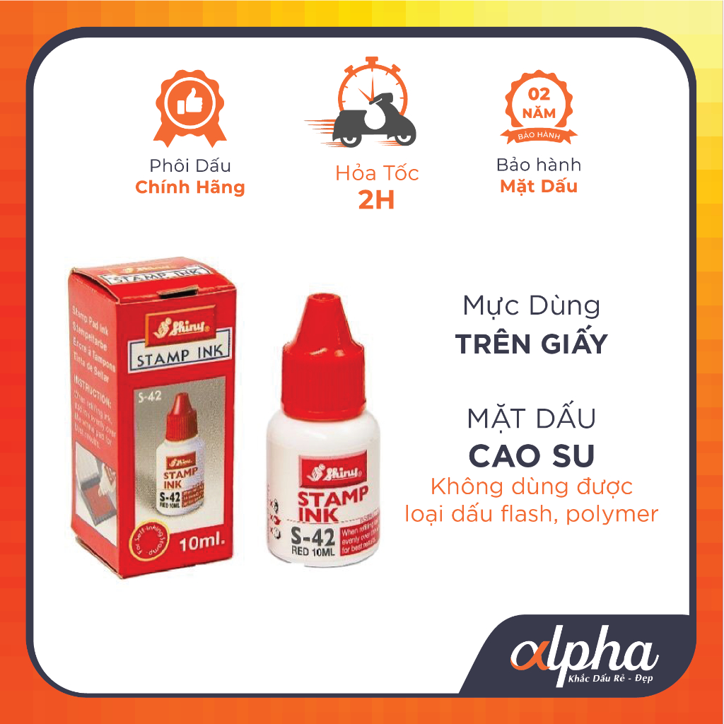 Mực dấu công ty, dấu tên Shiny 10ml