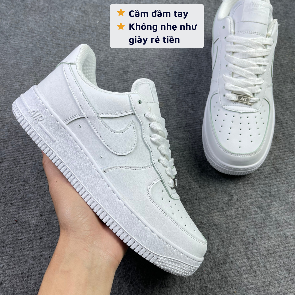 Giày thể thao nam nữ trắng sneaker Nike air force 1 af1 cổ thấp cao cấp đi chơi đi học đi làm hot trend / Clay Sneaker